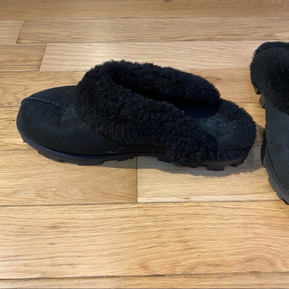 Ugg Coquette Slippers Shearling Fur Mules Slides In Black size 9 - Picture 4 of 13